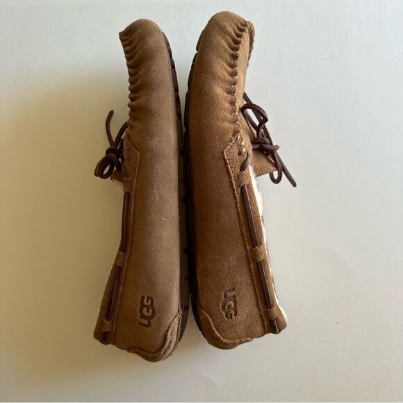 Ugg Dakota Chestnut Wool Lined Suede Slippers - Picture 9 of 10